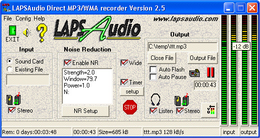 Direct MP3/WMA Recorder Screenshot